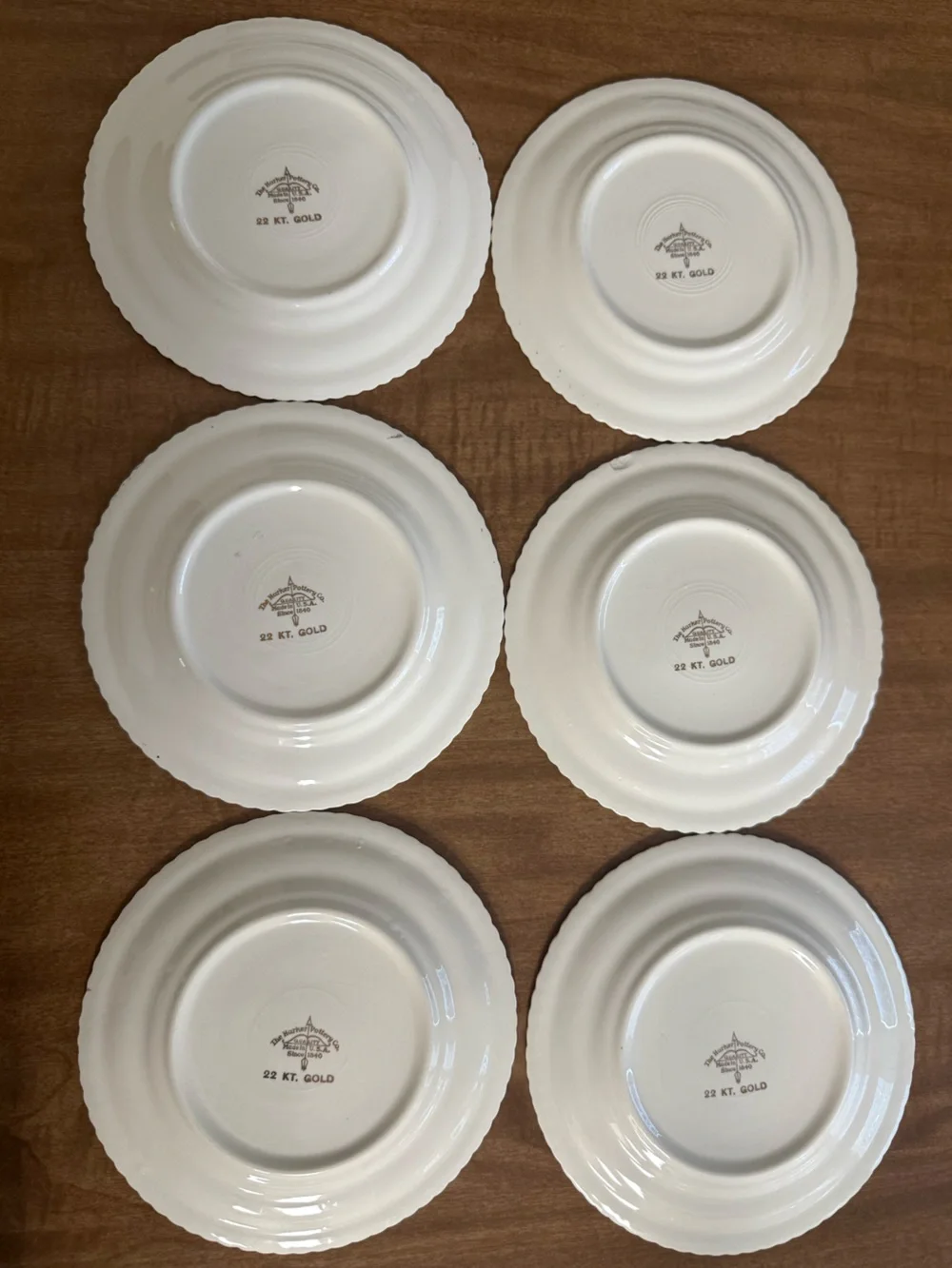 The Harker Pottery Co. Courting Couple Plates